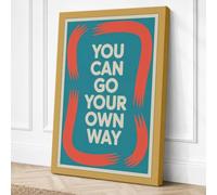 You Can Go Your Own Way Canvas Wall Art Print 24x16 Inch
