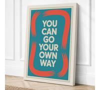 You Can Go Your Own Way Canvas Wall Art Print 30x20 Inch