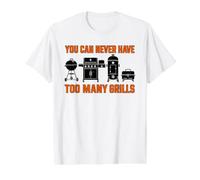 You Can Never Have Too Many Grills BBQ Pitmaster Distressed Value Graphic T-Shirt, Men, White, M