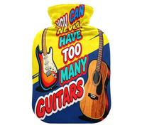 You Can Never Have Too Many Guitar Cute hot Water Bottle with Soft Cover, 1L Warm Compress for Sore Muscle,Sore Muscle,compresas calientes para el vientre