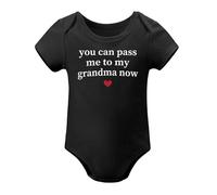 You Can Pass Me To My Grandma Baby Clothes I Love Grandmas Boy Present Infant Bodysuits Black-style 6months