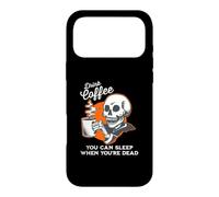 You Can Sleep When You're Dead Retro Skeleton Drink Coffee Case for iPhone 17 Pro Max