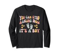 You Can Stop Asking Now Groovy Mama It's A Boy Long Sleeve T-Shirt