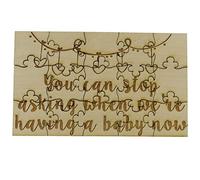 You Can Stop Asking When We're Having a Baby Now - 15 Piece Wood Jigsaw Puzzle, Surprise Pregnancy Announcement