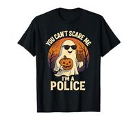 You Can’t Scare Me I’m A Police Funny Ghost Halloween Outfit T-Shirt
