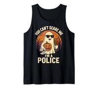 You Can’t Scare Me I’m A Police Funny Ghost Halloween Outfit Tank Top