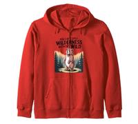 You Can’t Spell Wilderness Without Wild Cute Bear Design Zip Hoodie