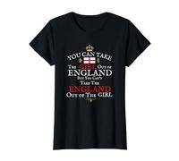 YOU CAN TAKE THE GIRL OUT OF ENGLAND, CROWN, FLAG, UK SYMBOL T-Shirt