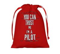 You Can Trust Me I'm A Pilots Reusable Drawstring Gift Bag | Reusable Jewelry Storage Pouch for Candy Wedding Party