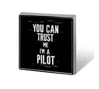 You Can Trust Me I'm A Pilots Square Enamel Brooch Pin Button Badges Decoration Hat Clothing Bag Accessories Gift Crafts