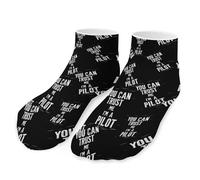You Can Trust Me I'm A Pilots Trainer Socks No Show Low Cut Ankle Sock Thin Non Slip Sport Running Sock 1 Packs
