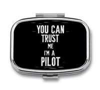 You Can Trust Me I'm A Pilots Travel Pill Organizer with Mirror