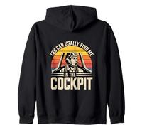 You Can Usually Find Me In The Cockpit Zip Hoodie