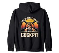 You Can Usually Find Me In The Cockpit Zip Hoodie