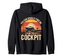 You Can Usually Find Me In The Cockpit Zip Hoodie