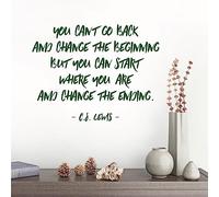 You Cannot Go Back and Change the Beginning... - C.S. Lewis Quote Vinyl Wall Decal Sticker [Large] [Forest]