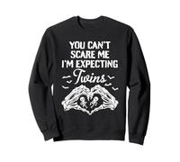 You Can't care Me I'm Expecting Twins Halloween Skeleton Sweatshirt