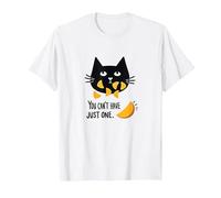 You Can't Have just one - Cute Cat Snack Humor T-Shirt, Men, White, 4XL