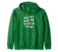 You Can't Kiss But Can Tip Me Waitress St Patricks Day Zip Hoodie