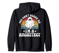 You Can't Scare Me Funny Halloween Architect Zip Hoodie