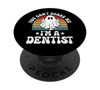 You Can't Scare Me Funny Halloween Dentist PopSockets Adhesive PopGrip