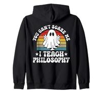 You Can't Scare Me Funny Halloween Philosophy Teacher Zip Hoodie