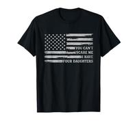 You Can't Scare Me I Have Four Daughters Father's Day Flag T-Shirt