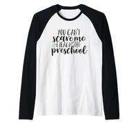 You Can't Scare Me I Teach Preschool - Halloween Design Raglan Baseball Tee