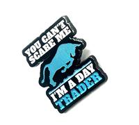 You Cant Scare Me Im A Day Trader Stock Market Investing Bull Bear Metal Pin Badge