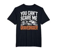 You Can't Scare Me I'm A Gravedigger T-Shirt Halloween T-Shirt, Men's Big and Tall, Black, 6X Tall