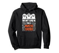 You Cant Scare Me Im A Math Teacher Lazy Halloween Costume Pullover Hoodie