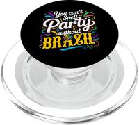You can't spell Party Brazilian Carnival Vibes Brasil Party PopSockets PopGrip for MagSafe