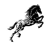 You Can't Walk Without A Horse Car Sticker Vinyl Decal Car Accessory(Black,48.7X50CM)