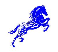 You Can't Walk Without A Horse Car Sticker Vinyl Decal Car Accessory(Blue,48.7X50CM)
