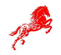 You Can't Walk Without A Horse Car Sticker Vinyl Decal Car Accessory(Red,29.2X30CM)