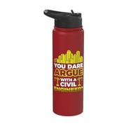 You Dare Argue with a Civil Engineer Stainless Steel Insulated Water Bottle
