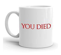 You Died Funny Gift Mug for Dark Souls Gamers,White Ceramic 11oz Coffee Mug,Awesome St Patrick's Day,Christmas,Birthday Gifts,Rude Sarcastic Mugs Memes Tea Cup