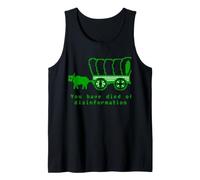 You Died of Disinformation Funny Pixel Art Wagon Meme Tank Top