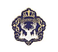 You Do Not Yield Stag Enamel Lapel Pin Badge 3 x 2.7cm Deer Crest Metal Brooch Gothic Woodland Accessory Gift