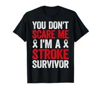 You Don’t Scare Me Stroke Survivor Red Ribbon Halloween T-Shirt