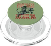 You Dont Face Your Fears You Ride Em Courage Adventure PopSockets PopGrip for MagSafe