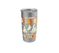 You Don't Scare Me I Have 3 Siblings Halloween Fun Sis Bro Stainless Steel Insulated Tumbler