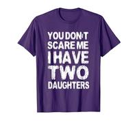 You Don't Scare Me I Have Two Daughters T-Shirt, Men, Purple, 3X-Large