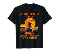 You Don't Scare Me I'm A 2nd Grade Teacher Witch Halloween Value Graphic T-Shirt