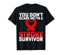 You Don't Scare Me I'm A Stroke Survivor Red Ribbon T-Shirt
