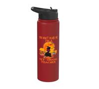 You Don't Scare Me I'm A Teacher Witch Halloween Costume Stainless Steel Insulated Water Bottle