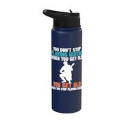 You Dont Stop Playing Guitar When You get Old Guitar Player Stainless Steel Insulated Water Bottle