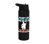 You Dont Stop Playing Guitar When You get Old Guitar Player Stainless Steel Insulated Water Bottle