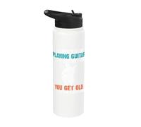 You Dont Stop Playing Guitar When You get Old Guitar Player Stainless Steel Insulated Water Bottle