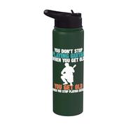 You Dont Stop Playing Guitar When You get Old Guitar Player Stainless Steel Insulated Water Bottle